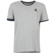 Le Coq Sportif Fruiba Gris / Marine - T-Shirts Manches Courtes Homme Pas Cher Prix